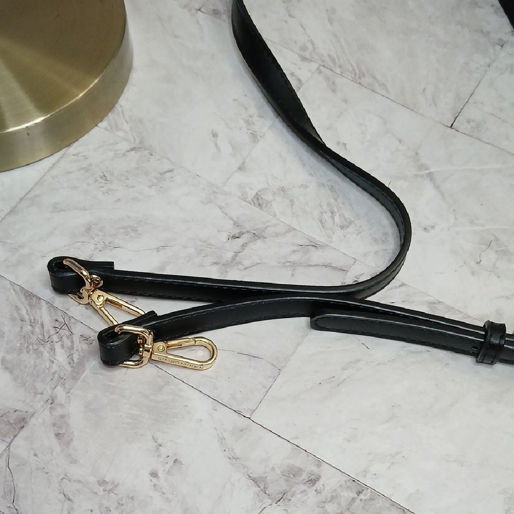 Steve Madden Black Crossbody Bag strap with Gold Hooks